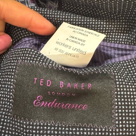 TED BAKER NEW suit
Jacket Black & Purple 100% Wool - Picture 7 of 9